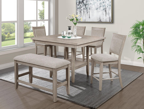 Fulton White Oak Counter Height Dining Chair, Set of 2 by Crown Mark at Eve Furniture