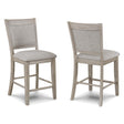 Fulton White Oak Counter Height Dining Chair, Set of 2 by Crown Mark at Eve Furniture