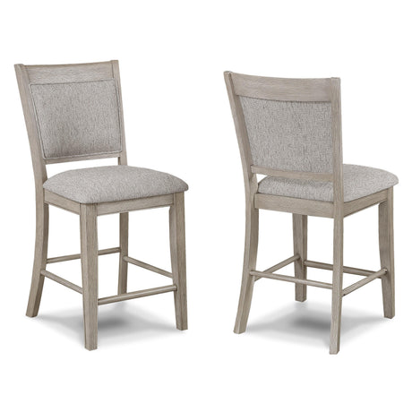 Fulton White Oak Counter Height Dining Chair, Set of 2 by Crown Mark at Eve Furniture