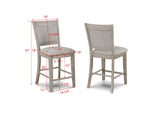 Fulton White Oak Counter Height Dining Set by Crown Mark at Eve Furniture