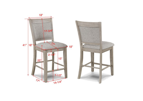 Fulton White Oak Counter Height Dining Set by Crown Mark at Eve Furniture