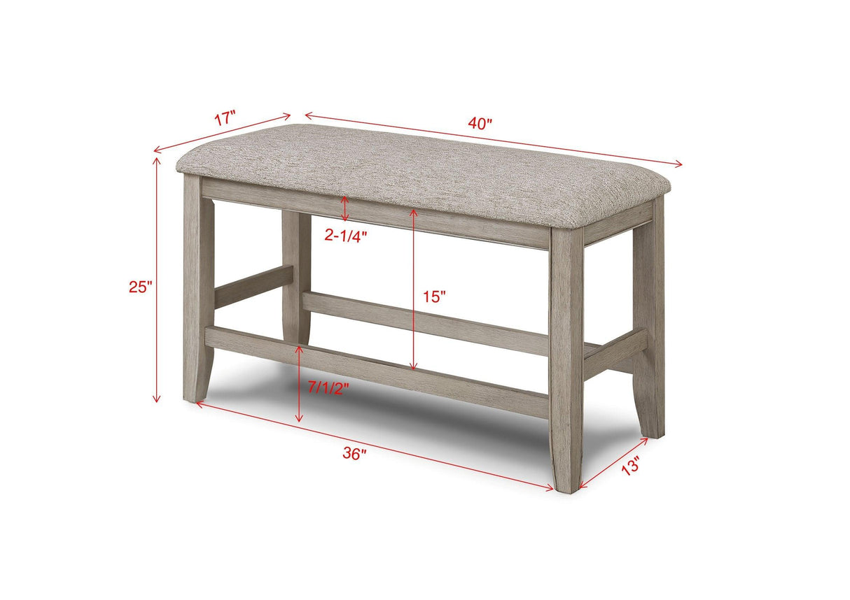 Fulton White Oak Counter Height Dining Set by Crown Mark at Eve Furniture