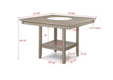 Fulton White Oak Counter Height Dining Table with Lazy Susan by Crown Mark at Eve Furniture