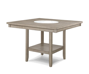 Fulton White Oak Counter Height Dining Table with Lazy Susan by Crown Mark at Eve Furniture