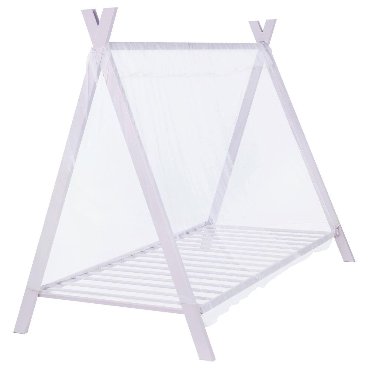 Fultonville Pink Metal Twin Tent Bed with 7-inch Mattress by Coaster at Eve Furniture