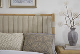 Furano California King Upholstered Panel Bed in Ginger and Brun Boucle by Modus Furniture at Eve Furniture