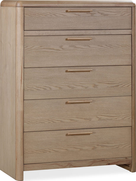 Furano Ginger Five Drawer Ash Wood Chest by Modus Furniture at Eve Furniture
