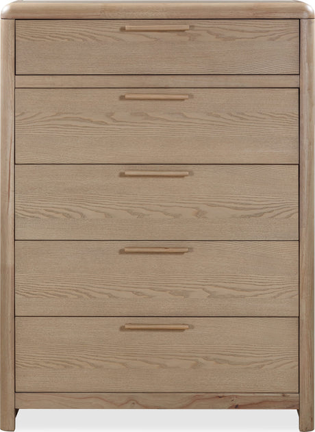 Furano Ginger Five Drawer Ash Wood Chest by Modus Furniture at Eve Furniture
