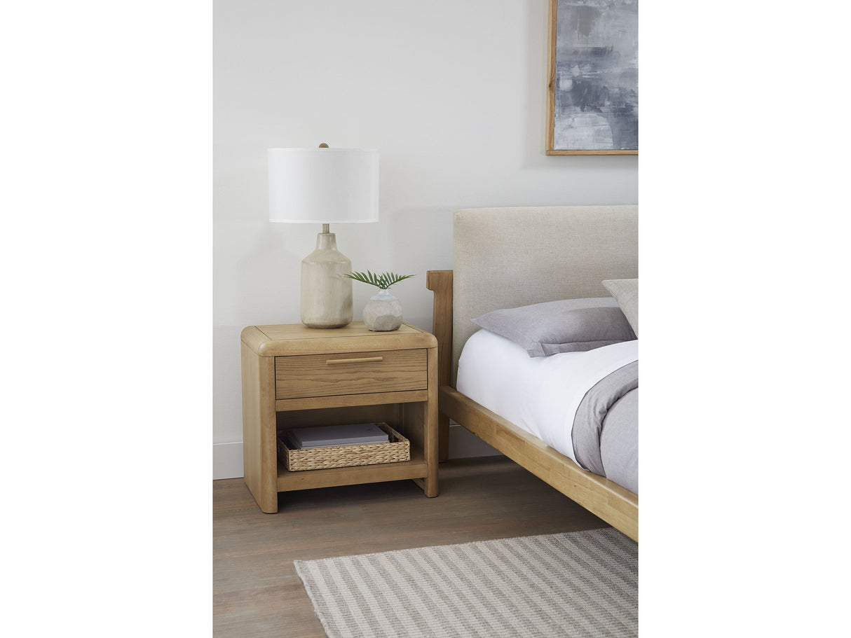 Furano Ginger One Drawer One Shelf Ash Wood Nightstand by Modus Furniture at Eve Furniture