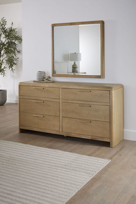 Furano Ginger Six Drawer Ash Wood Dresser by Modus Furniture at Eve Furniture