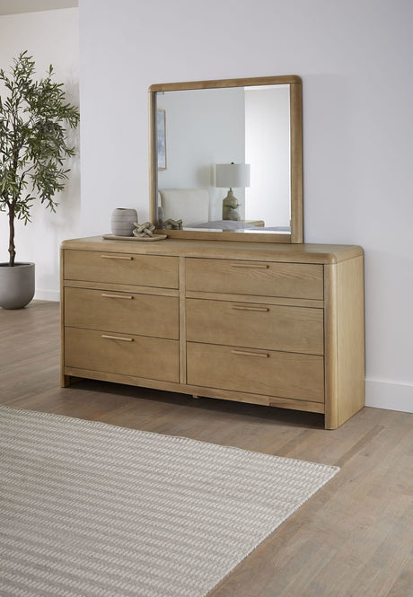 Furano Ginger Six Drawer Ash Wood Dresser by Modus Furniture at Eve Furniture