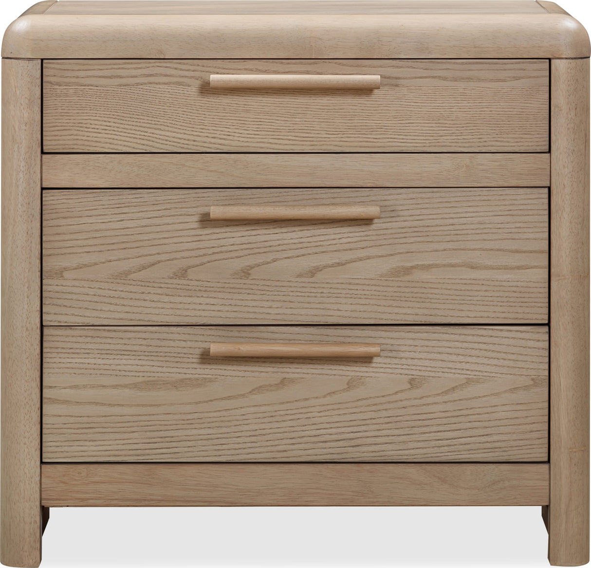 Furano Ginger Three Drawer Ash Wood Nightstand by Modus Furniture at Eve Furniture