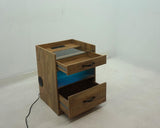 Furda Mango 2-drawer Led Nightstand Bedside Table With Speaker by Coaster at Eve Furniture