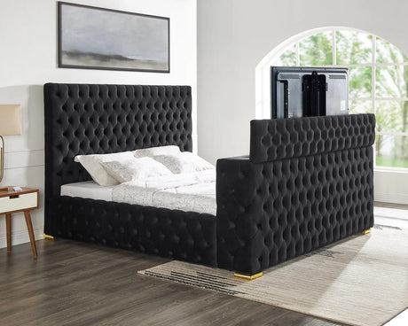Future Black King Platform Bed by Happy Homes at Eve Furniture