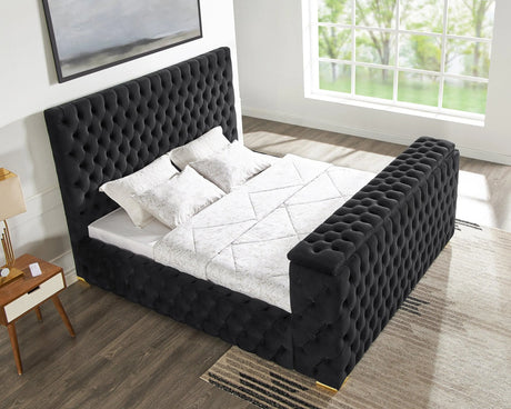 Future Black King Platform Bed by Happy Homes at Eve Furniture