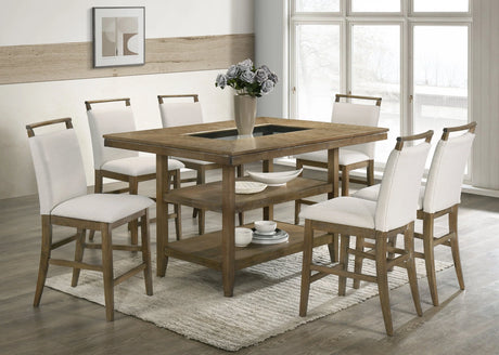 Tommy Walnut Counter Height 7-Piece Dining Set by Happy Homes at Eve Furniture
