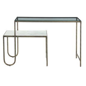 Venice 50" Nesting Console Table with Marble and Glass by Home Trends & Design at Eve Furniture