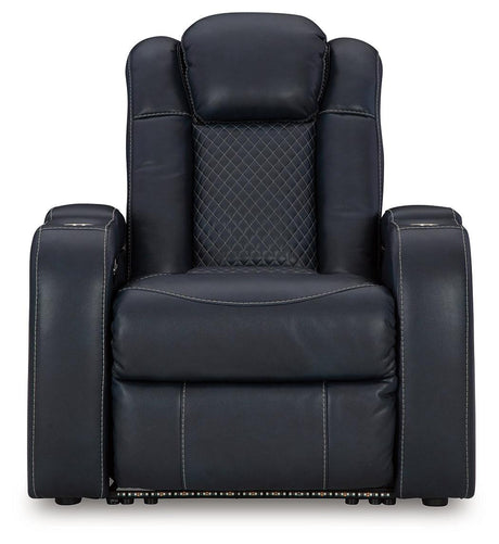 Fyne-Dyme Sapphire Dual Power Recliner by Ashley at Eve Furniture
