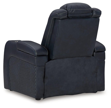 Fyne-Dyme Sapphire Dual Power Recliner by Ashley at Eve Furniture