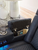 Fyne-Dyme Sapphire Dual Power Recliner by Ashley at Eve Furniture