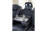Fyne-Dyme Sapphire Dual Power Reclining Sofa and Loveseat by Ashley at Eve Furniture