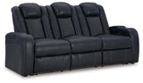 Fyne-Dyme Sapphire Dual Power Reclining Sofa by Ashley at Eve Furniture