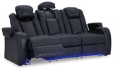 Fyne-Dyme Sapphire Dual Power Reclining Sofa by Ashley at Eve Furniture