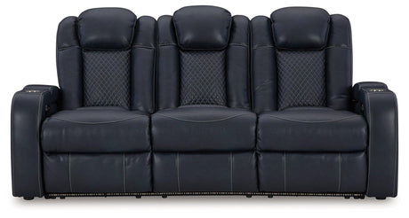 Fyne-Dyme Sapphire Dual Power Reclining Sofa by Ashley at Eve Furniture