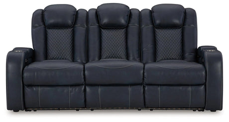 Fyne-Dyme Sapphire Dual Power Reclining Sofa by Ashley at Eve Furniture