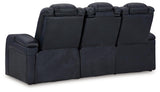 Fyne-Dyme Sapphire Dual Power Reclining Sofa by Ashley at Eve Furniture