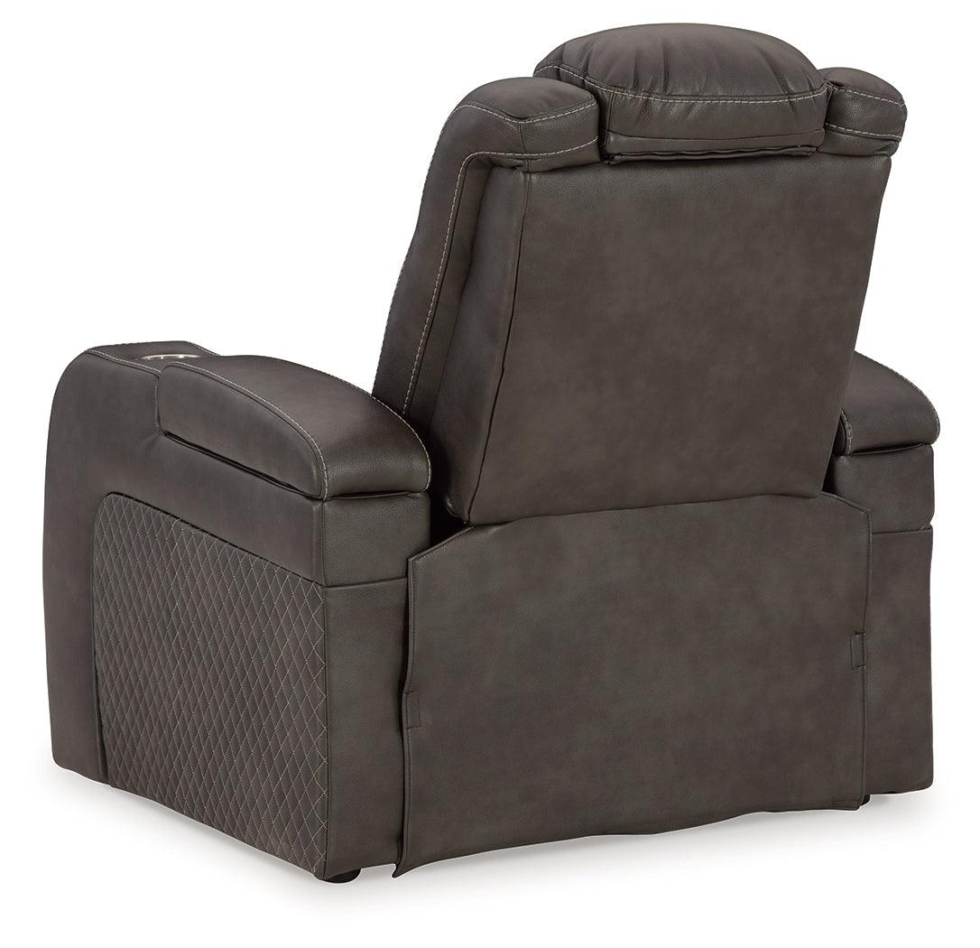 Fyne-Dyme Shadow Dual Power Recliner by Ashley at Eve Furniture
