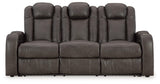 Fyne-Dyme Shadow Dual Power Reclining Sofa by Ashley at Eve Furniture