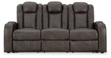 Fyne-Dyme Shadow Dual Power Reclining Sofa by Ashley at Eve Furniture