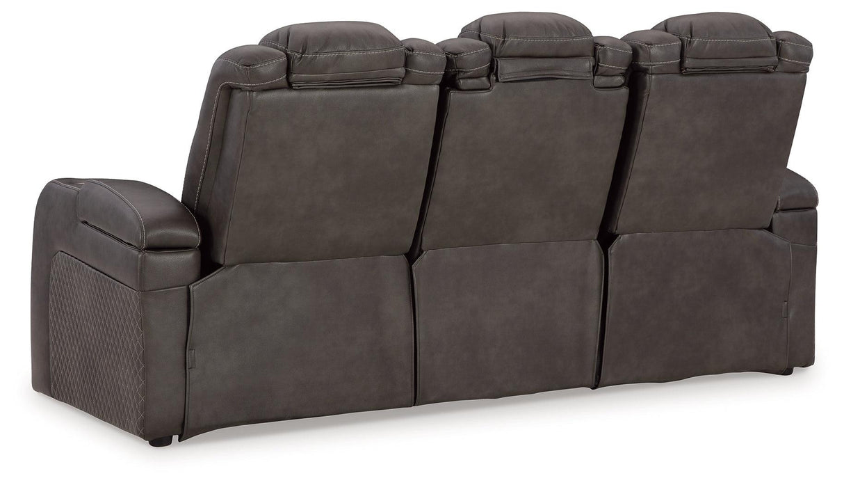 Fyne-Dyme Shadow Dual Power Reclining Sofa by Ashley at Eve Furniture
