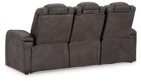 Fyne-Dyme Shadow Dual Power Reclining Sofa by Ashley at Eve Furniture