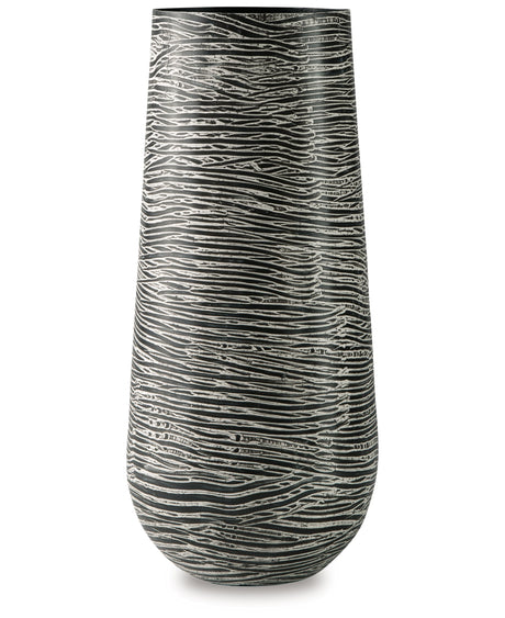 Fynn Antique Gray Vase by Ashley at Eve Furniture