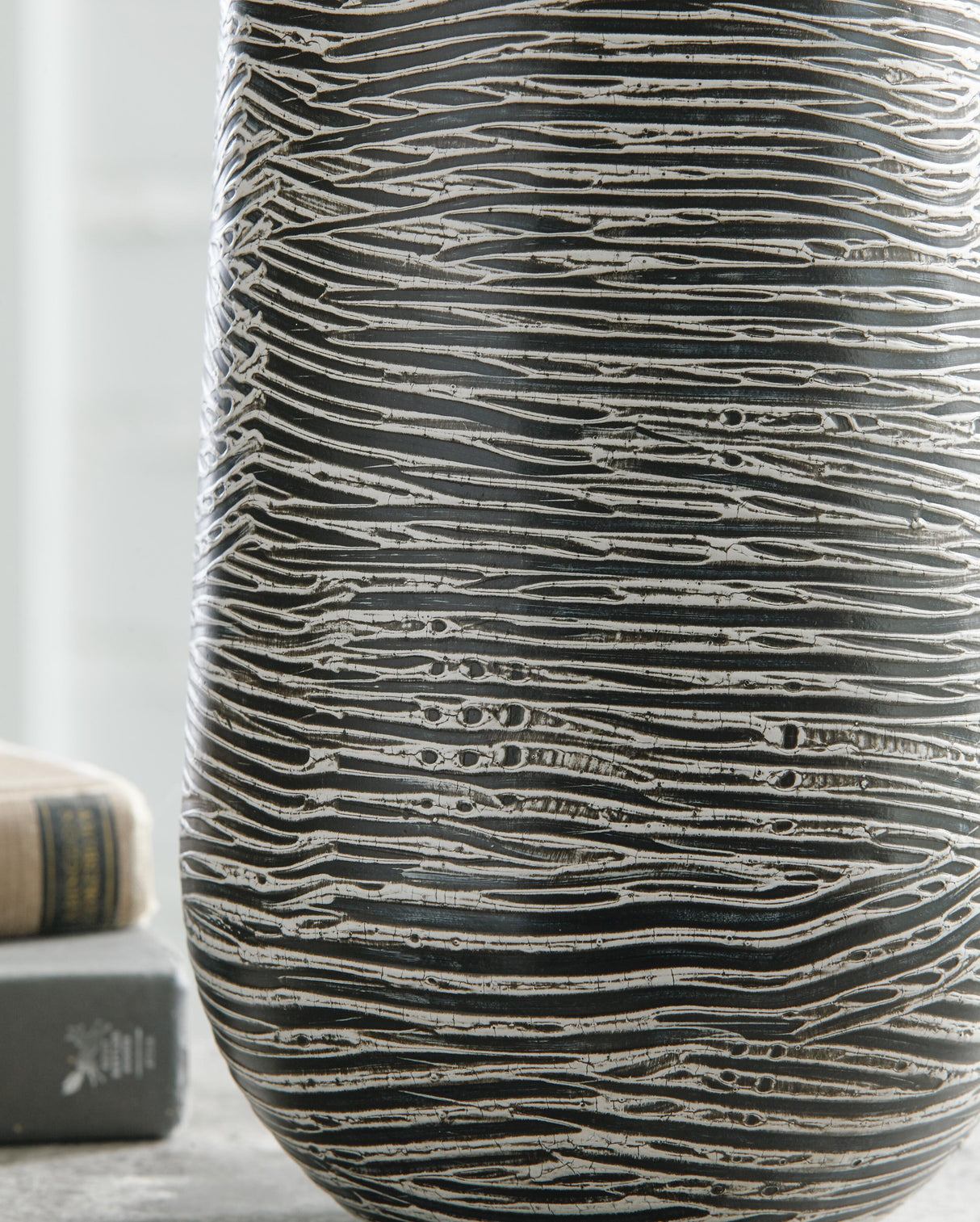 Fynn Antique Gray Vase by ASHLEY FURNITURE at Eve Furniture