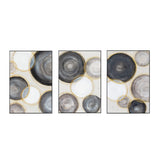 Palette Gilded Globes Hand Painted Framed Triptych by Home Trends & Design at Eve Furniture