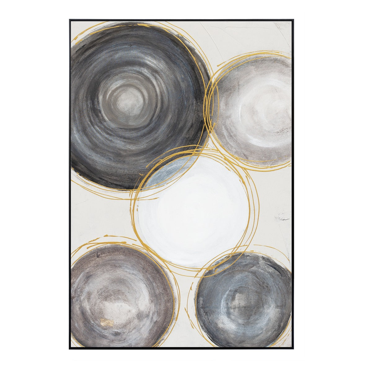 Palette Gilded Globes Hand Painted Framed Triptych by Home Trends & Design at Eve Furniture