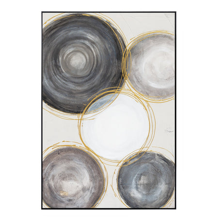 Palette Gilded Globes Hand Painted Framed Triptych by Home Trends & Design at Eve Furniture