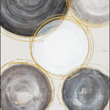 Palette Gilded Globes Hand Painted Framed Triptych by Home Trends & Design at Eve Furniture