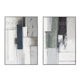 Palette Linear Landscape Hand Painted Framed Diptych by Home Trends & Design at Eve Furniture