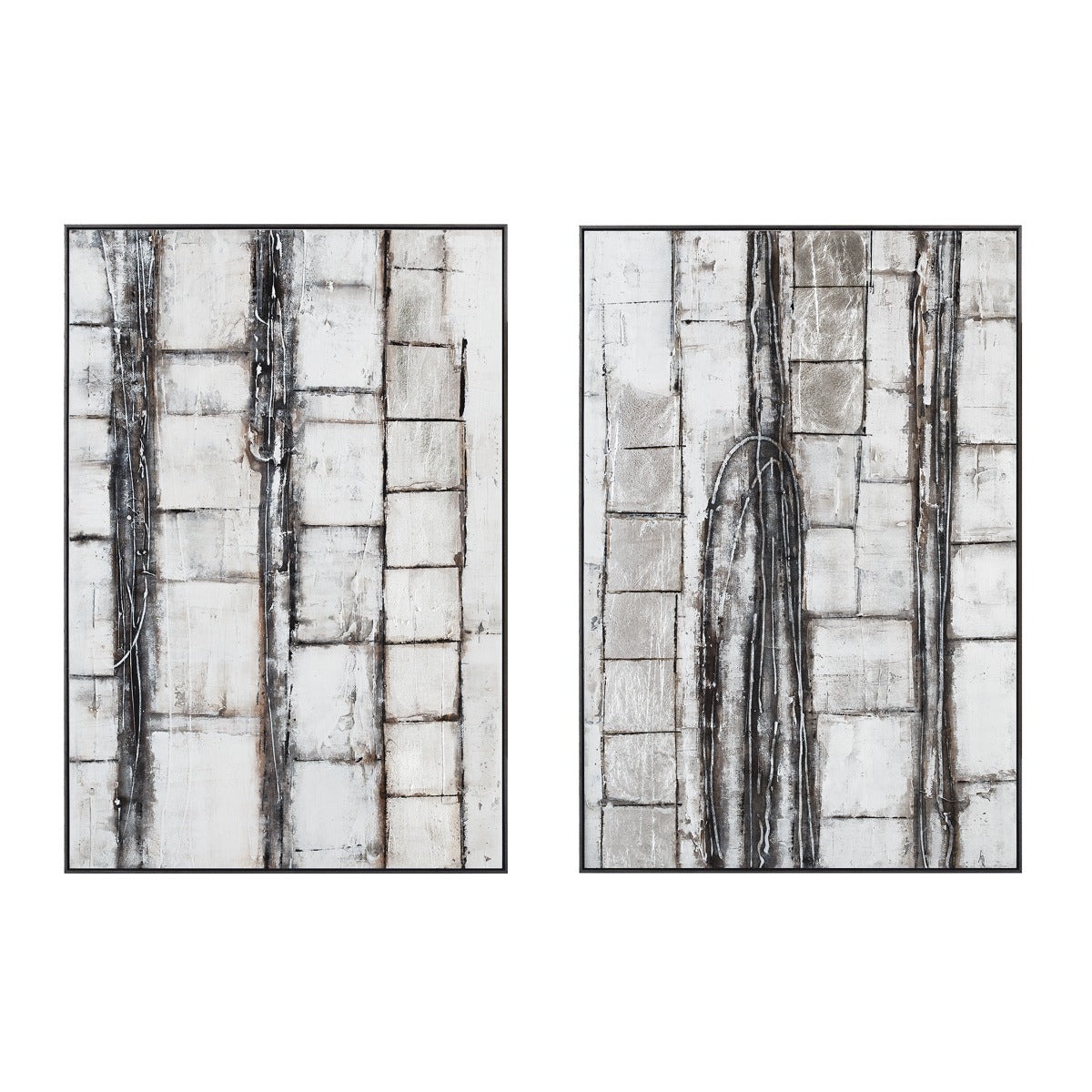 Palette Nature Canvas Hand Painted Framed Diptych by Home Trends & Design at Eve Furniture