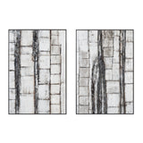 Palette Nature Canvas Hand Painted Framed Diptych by Home Trends & Design at Eve Furniture