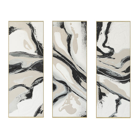 Palette Serenity Hand Painted Framed Triptych by Home Trends & Design at Eve Furniture