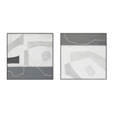 Palette Modern Slate Hand Painted Framed Diptych by Home Trends & Design at Eve Furniture