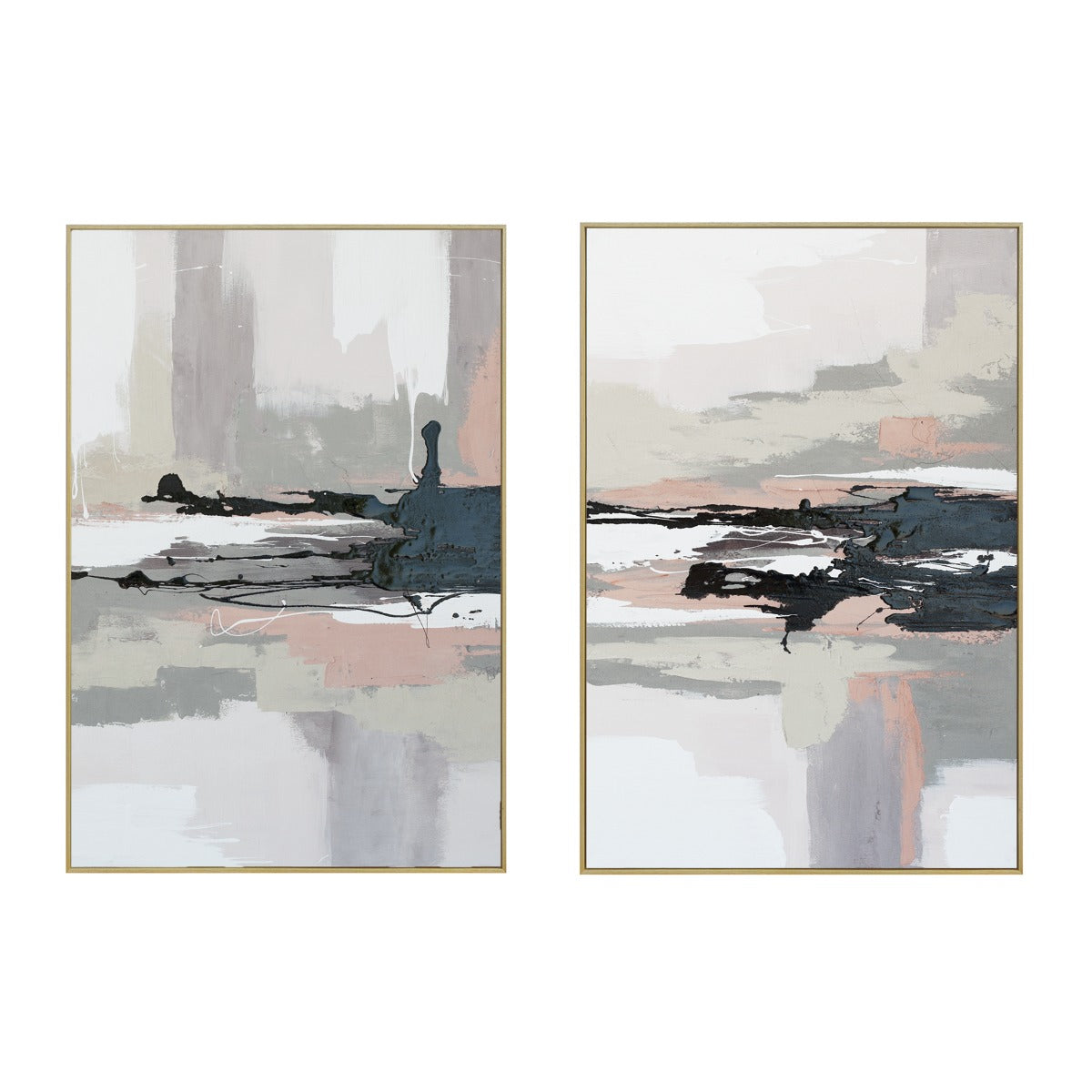 Palette Vistas Unknown Hand Painted Framed Diptych by Home Trends & Design at Eve Furniture