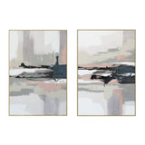 Palette Vistas Unknown Hand Painted Framed Diptych by Home Trends & Design at Eve Furniture