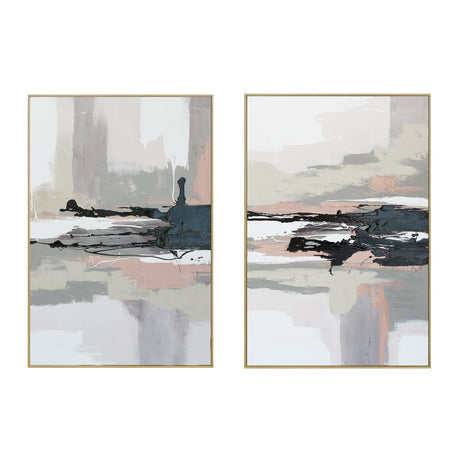 Palette Vistas Unknown Hand Painted Framed Diptych by Home Trends & Design at Eve Furniture