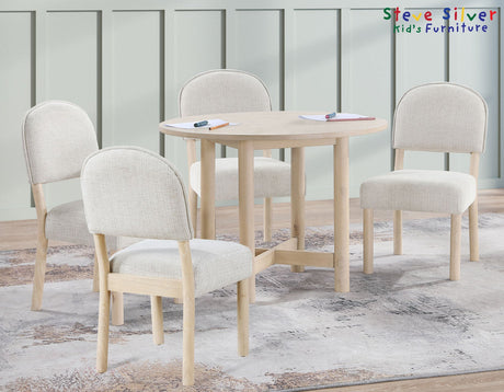 Gabby Washed Oak 5-Piece Kids Dining Table Set by Steve Silver at Eve Furniture